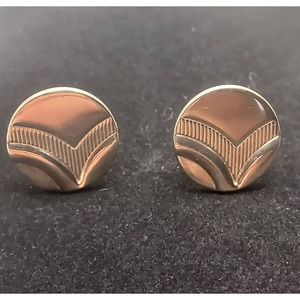 Vintage Gold Tone Geometric Swank Cufflinks